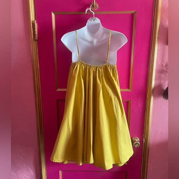 Staud mustard yellow mini trapeze dress Size 4 - Picture 7 of 7